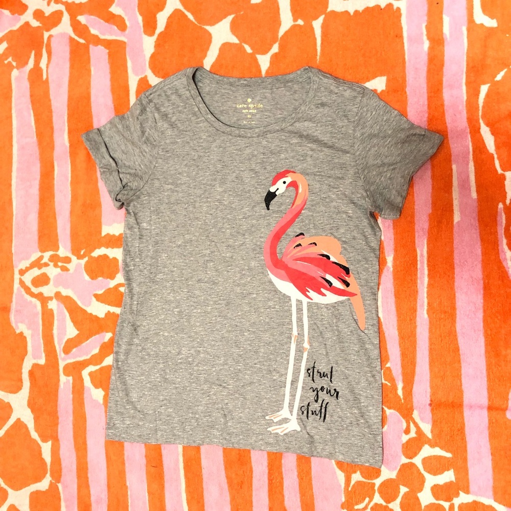 Kate Spade flamingo T-shirt size XS